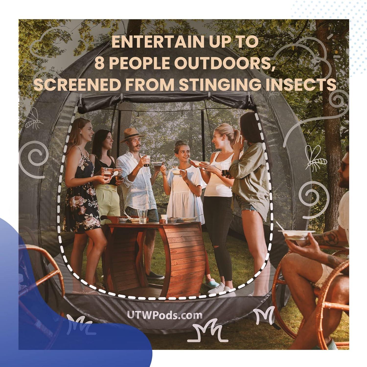 imageWeatherPod 4Season DomePod 68 Person The Original PopUp Pod Stay Warm Dry and Out of The Sun Weather Pod for Sports Rain Wind or Cold Weather 6 to 8 Person Easy Set Up ampamp Tear Down
