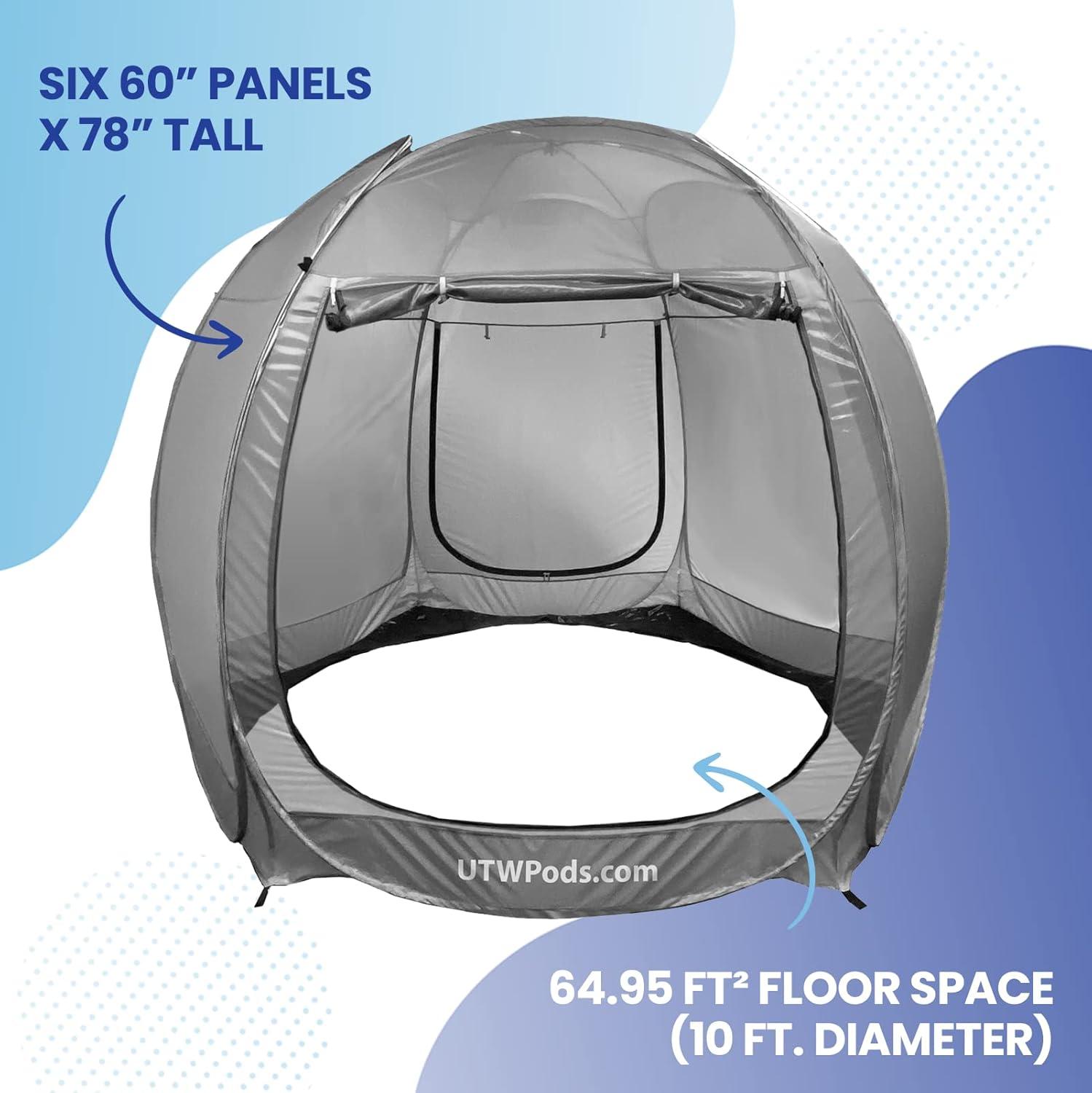 imageWeatherPod 4Season DomePod 68 Person The Original PopUp Pod Stay Warm Dry and Out of The Sun Weather Pod for Sports Rain Wind or Cold Weather 6 to 8 Person Easy Set Up ampamp Tear Down