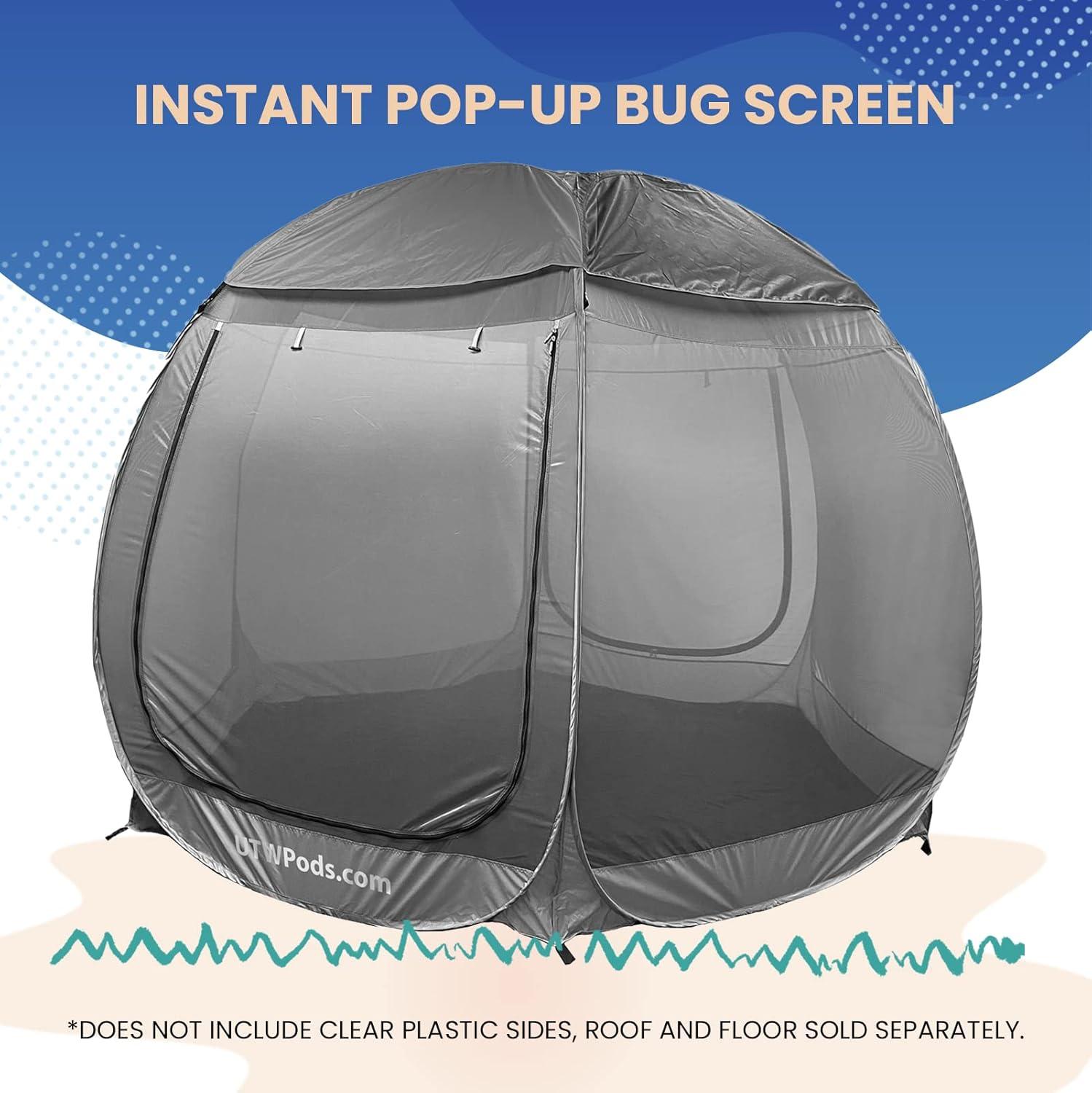 imageWeatherPod 4Season DomePod 68 Person The Original PopUp Pod Stay Warm Dry and Out of The Sun Weather Pod for Sports Rain Wind or Cold Weather 6 to 8 Person Easy Set Up ampamp Tear Down