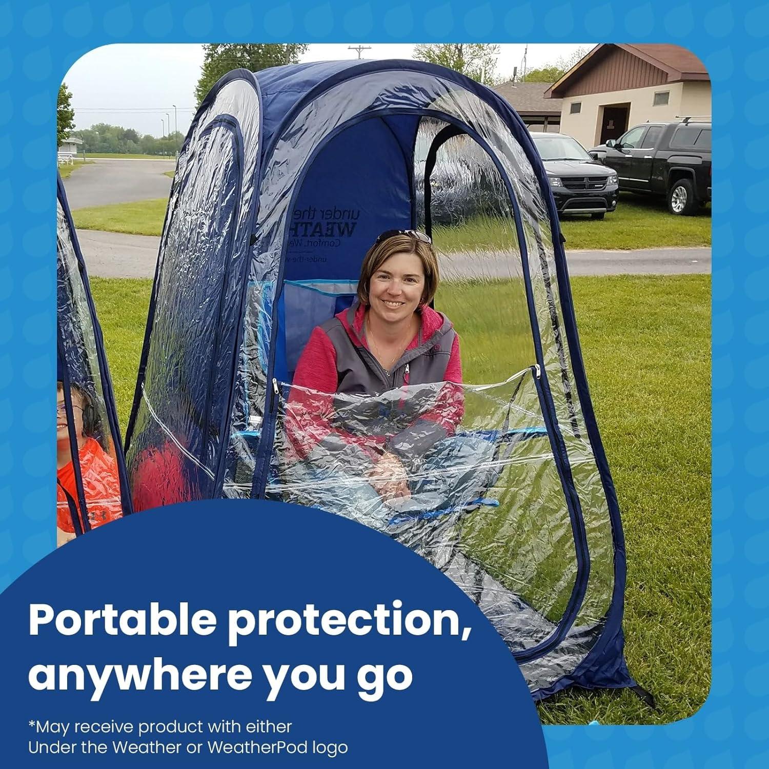 imageWeatherPod OriginalPod PopUp Pod Stay Warm Dry and Out of The Sun Weather Pod for Sports Rain or Wind 1 Person Pod Sports Pod for The Sideline Easy Set Up ampamp Tear DownRed