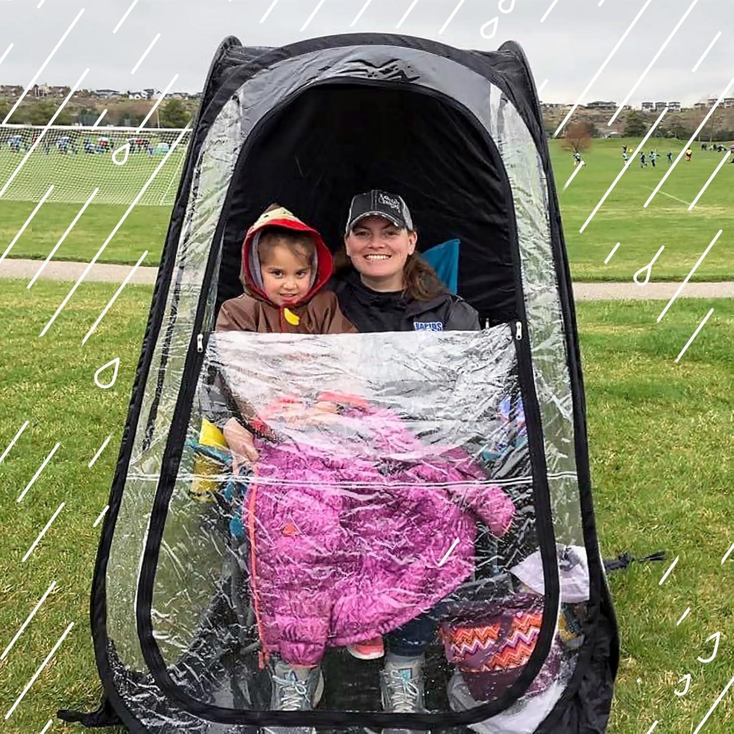 imageWeatherPod OriginalPod PopUp Pod Stay Warm Dry and Out of The Sun Weather Pod for Sports Rain or Wind 1 Person Pod Sports Pod for The Sideline Easy Set Up ampamp Tear DownRed