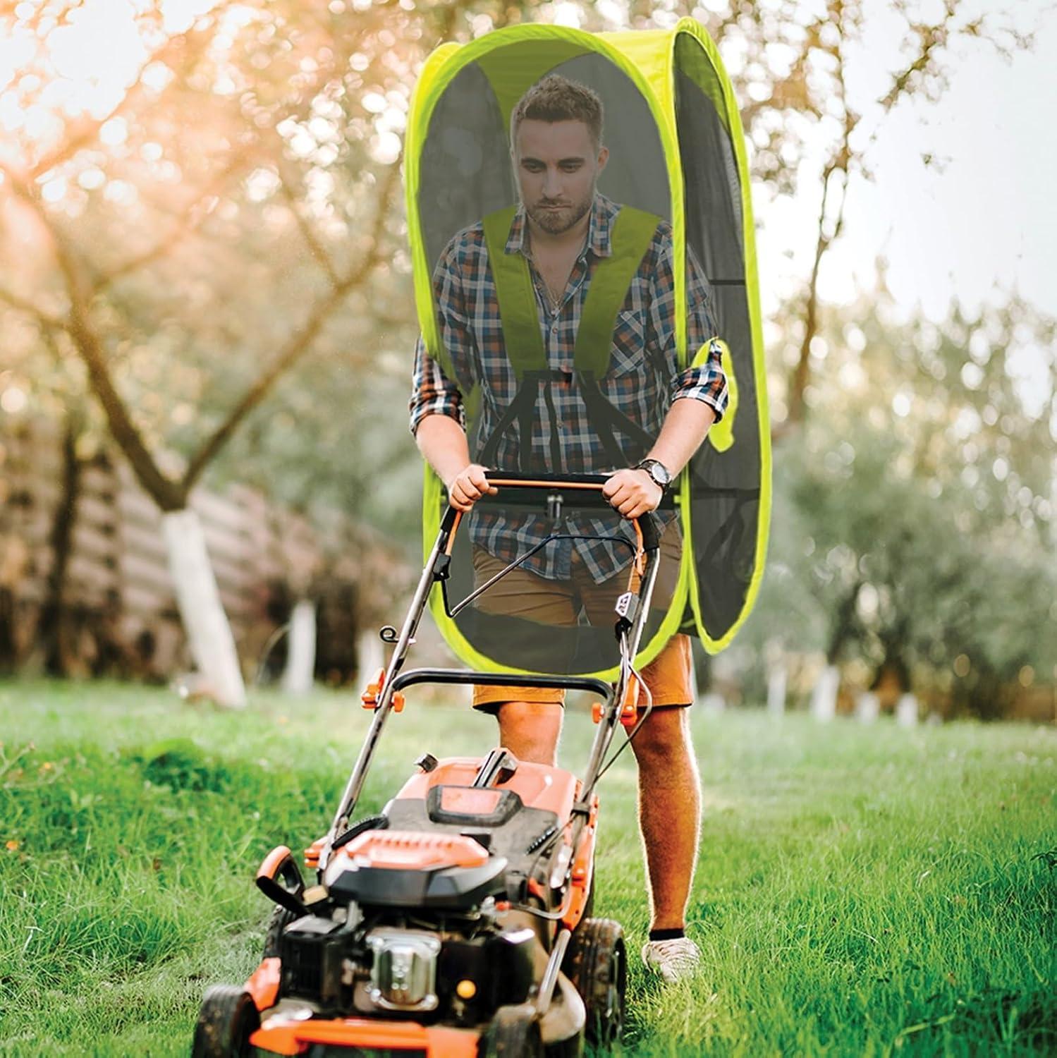 imageWeatherPod Short BugScreen Walking Pod PopUp Wearable Mosquito ampamp Bug Screen with Mesh Fine Gauge Fully Enclosed Personal Bubble Dark GrayDark Gray