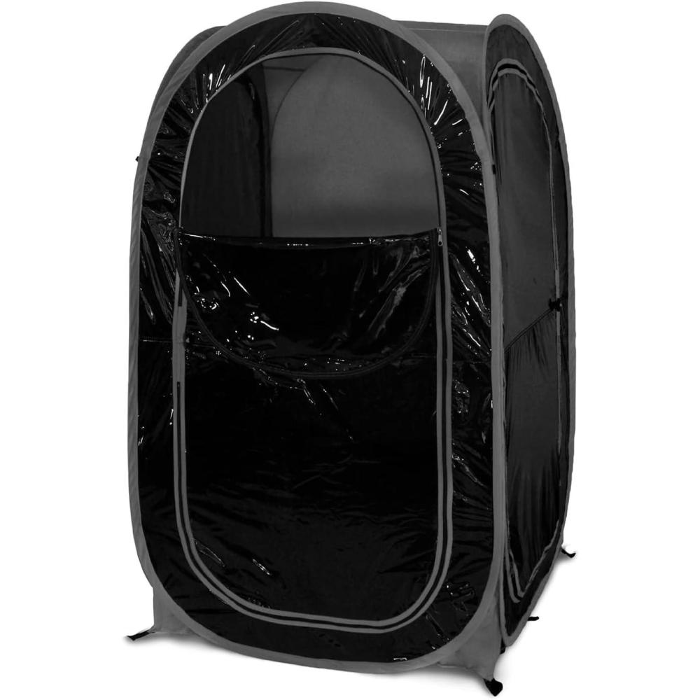 imageWeatherPod 1Person PopUp Pod with Tinted Panels PopUp Weather Pod Protection from Cold Wind and Rain with Added PrivacyBlack