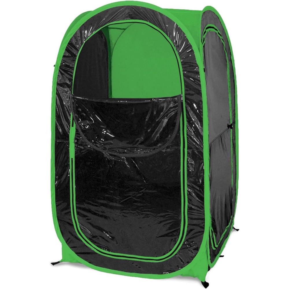 imageWeatherPod 1Person PopUp Pod with Tinted Panels PopUp Weather Pod Protection from Cold Wind and Rain with Added PrivacyLime Green
