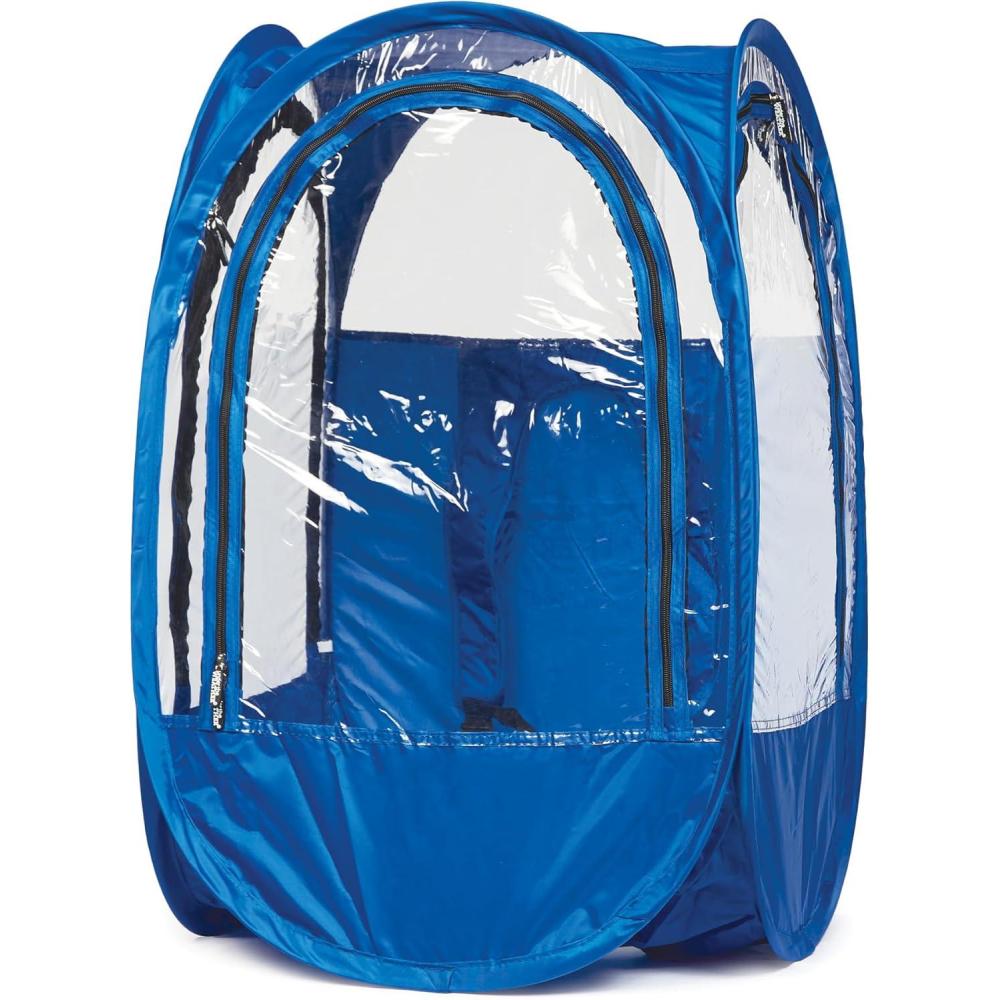 imageWeatherPod StadiumPod The Original PopUp Pod  1 Person Wearable Stadium Pod  Protection from The Wind Rain and Cold  Weather Pod for The Bleachers  Personal Tent for Sporting EventsRoyal Blue
