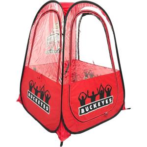 WeatherPod – The Original Ohio State Buckeyes 1-Person Pod – Patented Construction w/Tapered Sides, Highly Water, Wind & Weather Resistant Pop-up Tent – Lightweight, Easy Open & Close – OSU Red(Red)