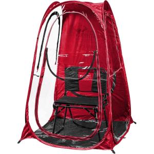 WeatherPod® OriginalPod™ Pop-Up Pod – Stay Warm, Dry, and Out of The Sun – Weather Pod for Sports, Rain, or Wind – 1 Person Pod – Sports Pod for The Sideline – Easy Set Up & Tear Down(Red)